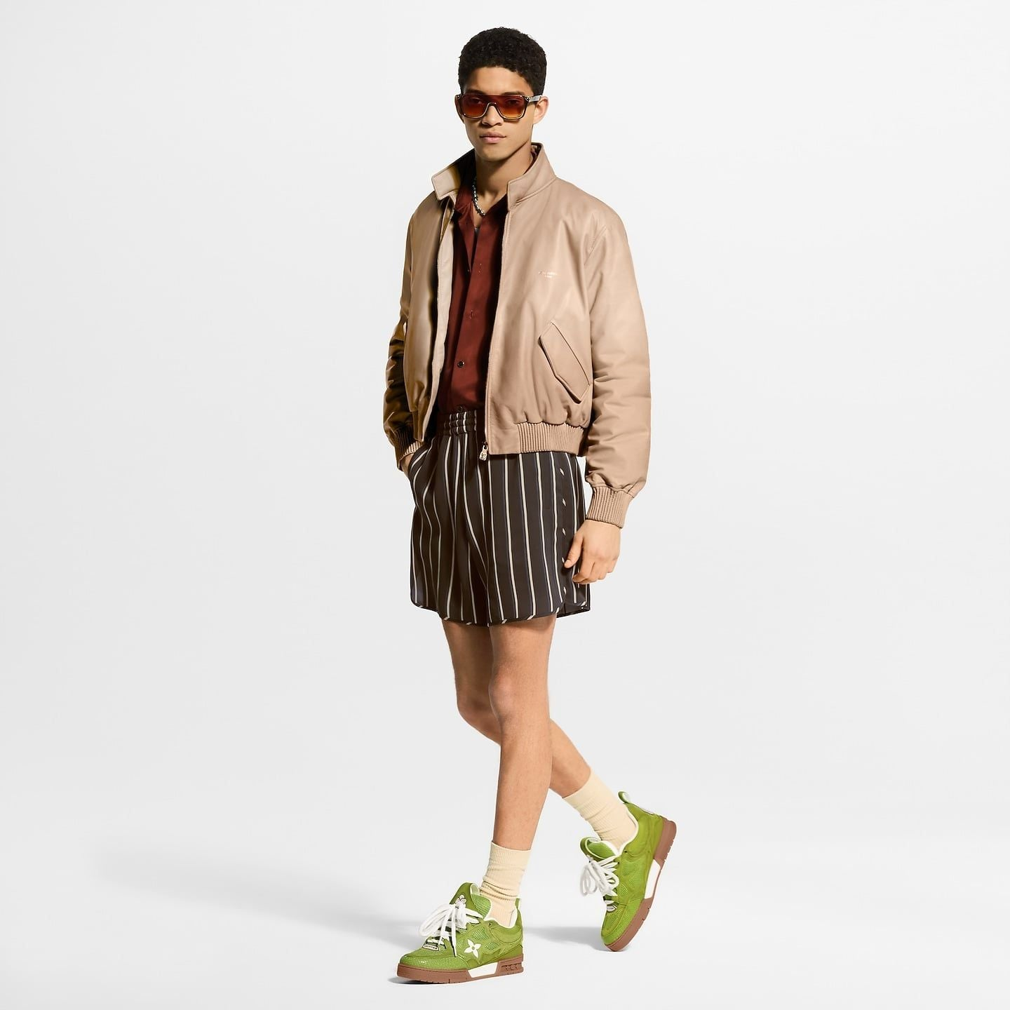 Alternative view of Giày Louis Vuitton LV Skate Trainers 'Green' 1AJWAP