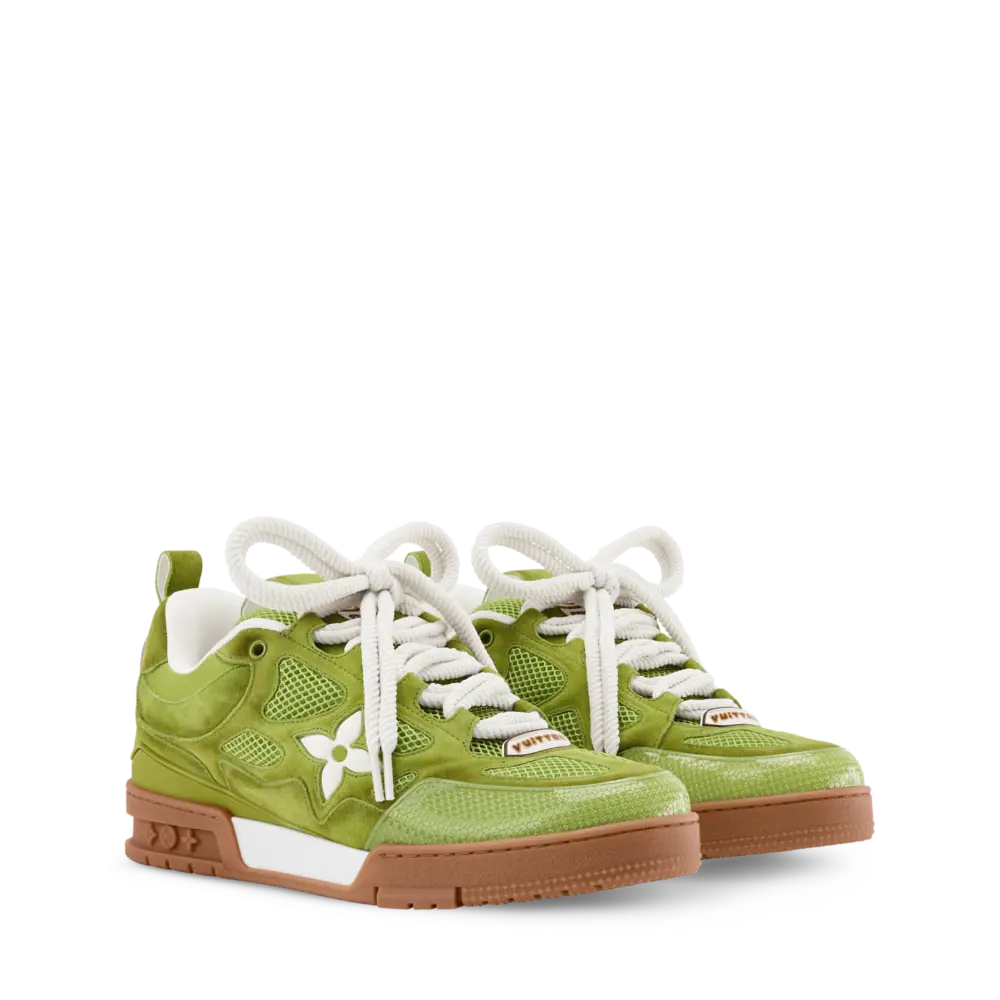 Giày Louis Vuitton LV Skate Trainers 'Green' 1AJWAP - Ảnh 4