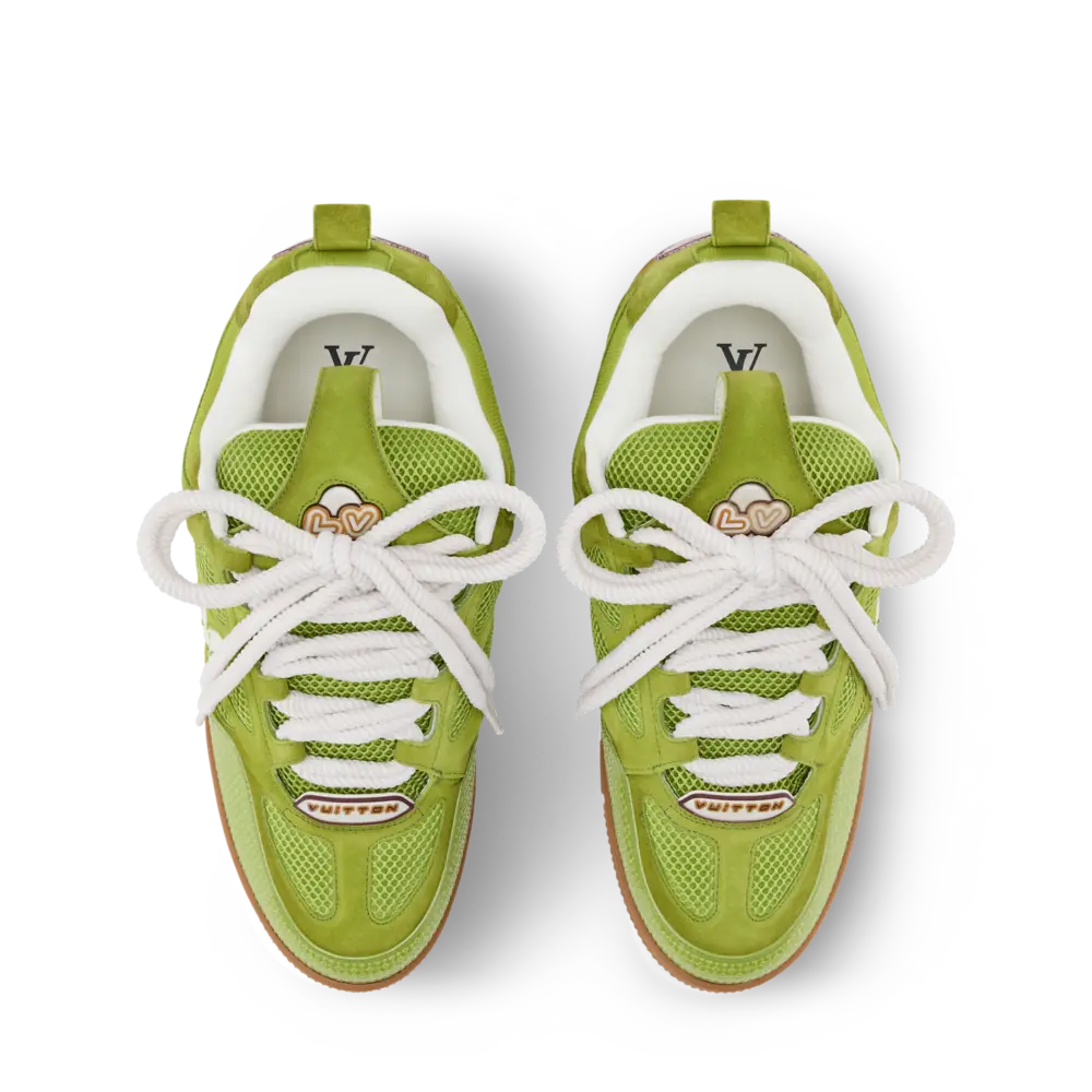 Giày Louis Vuitton LV Skate Trainers 'Green' 1AJWAP - Ảnh 5