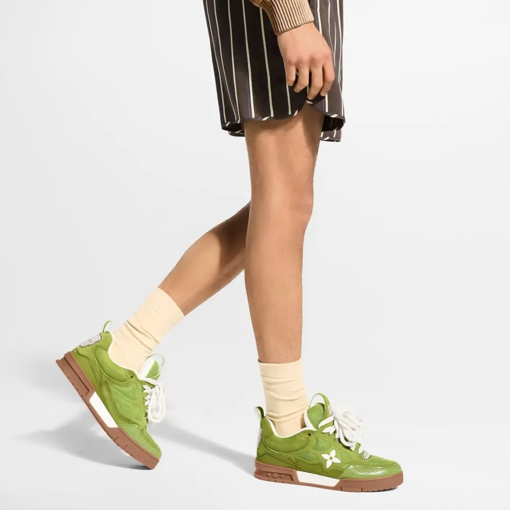 Giày Louis Vuitton LV Skate Trainers 'Green' 1AJWAP - Ảnh 3