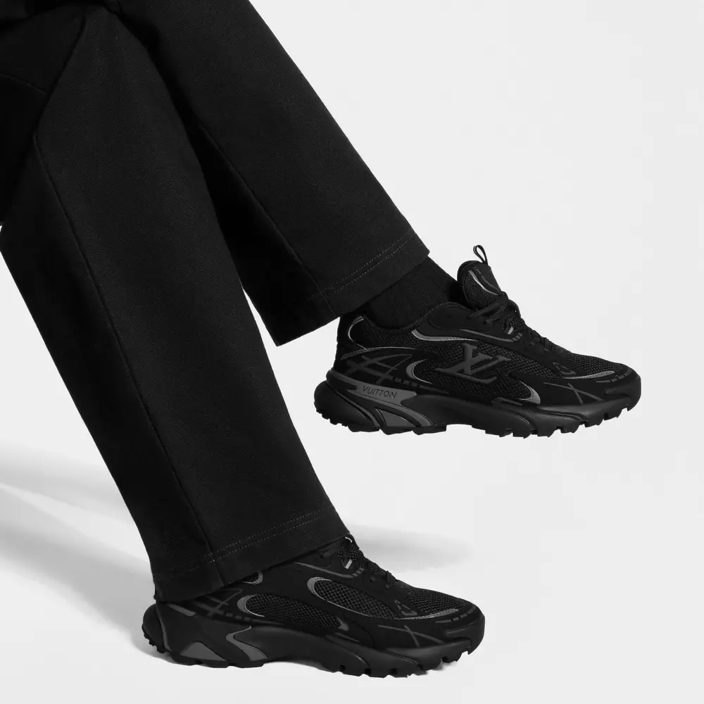 Giày Louis Vuitton LV Tatic Runner Trainers 'Black' 1AKC3K - Ảnh 5