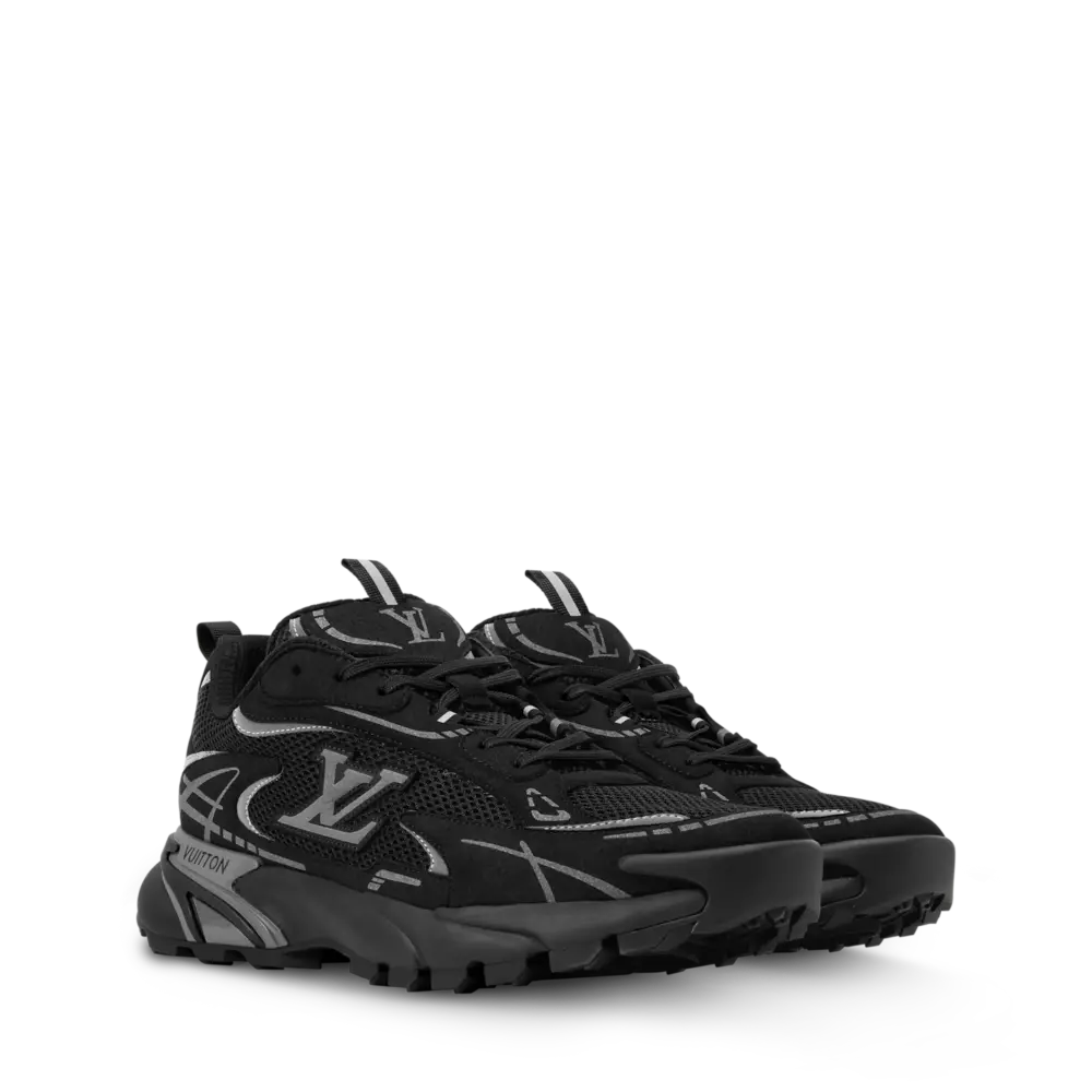 Giày Louis Vuitton LV Tatic Runner Trainers 'Black' 1AKC3L - Ảnh 4
