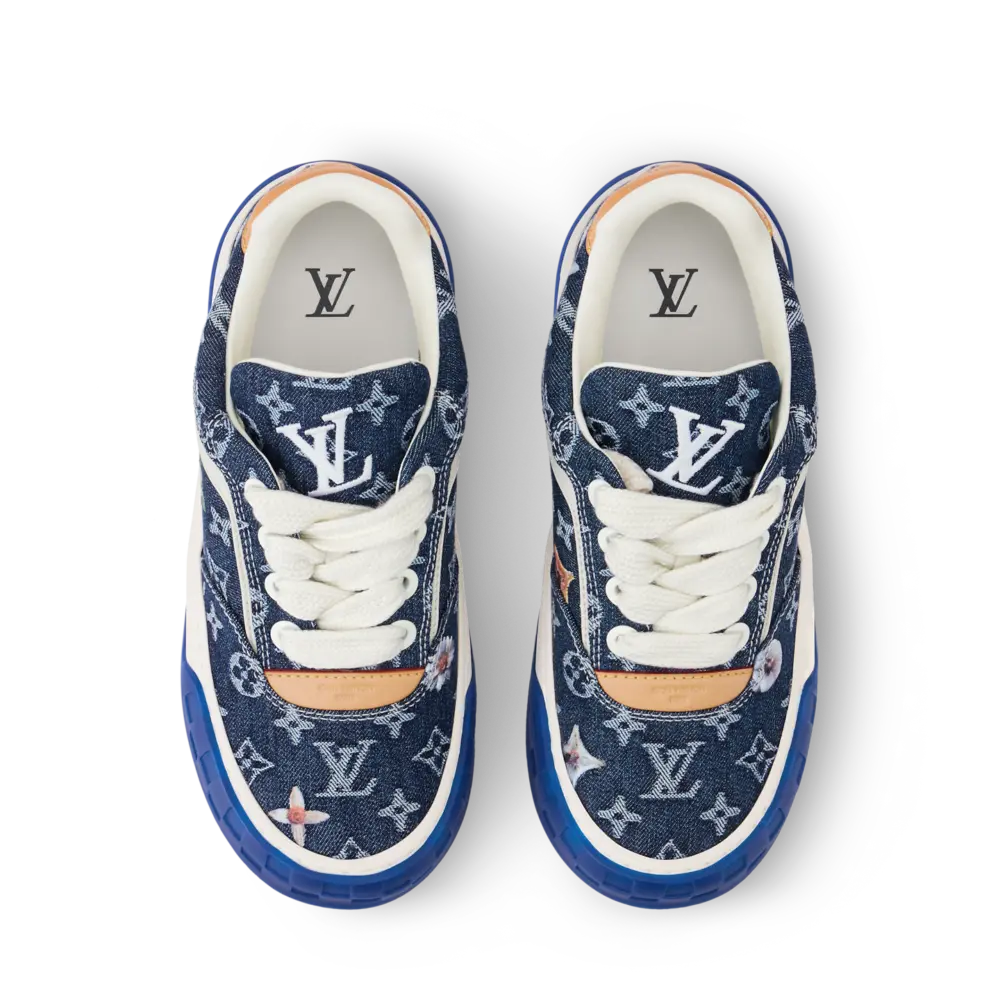 Giày Louis Vuitton LV Tilted Trainers 'Blue' 1AJVSR - Ảnh 5