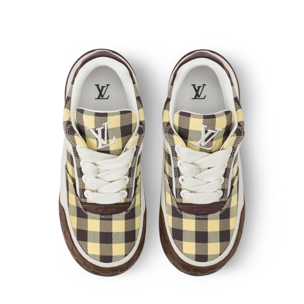 Giày Louis Vuitton LV Tilted Trainers 'Yellow' 1AJRZQ - Ảnh 5