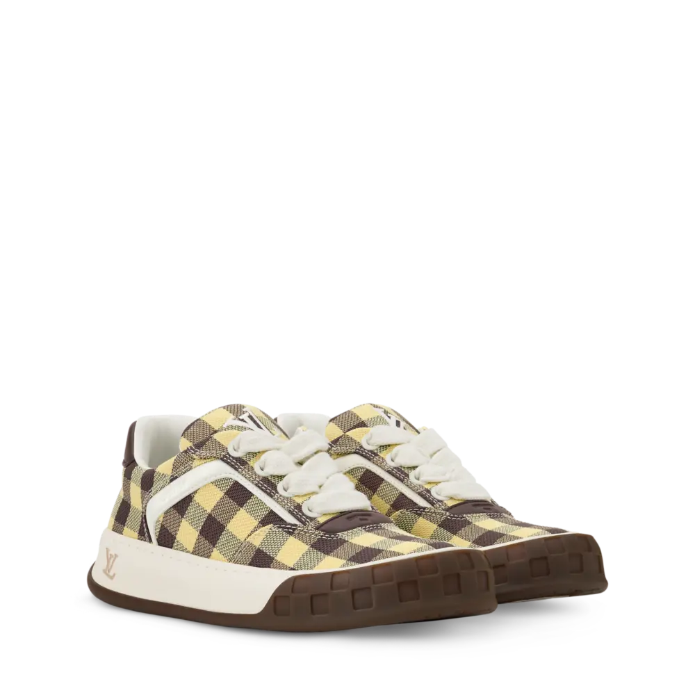 Giày Louis Vuitton LV Tilted Trainers 'Yellow' 1AJRZQ - Ảnh 2