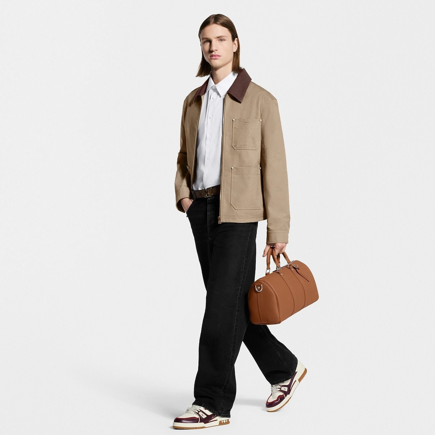 Alternative view of Giày Louis Vuitton LV Trainer 'Bordeaux' 1AKB8G
