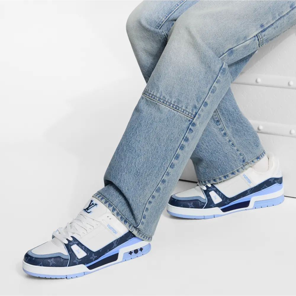 Giày Louis Vuitton LV Trainer 'Marine' 1AJQLH - Ảnh 3