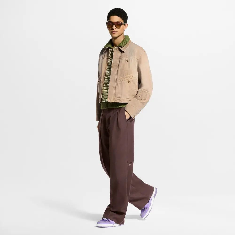 Giày Louis Vuitton LV Trainer 'Purple' 1AJTQ7 - Ảnh 4