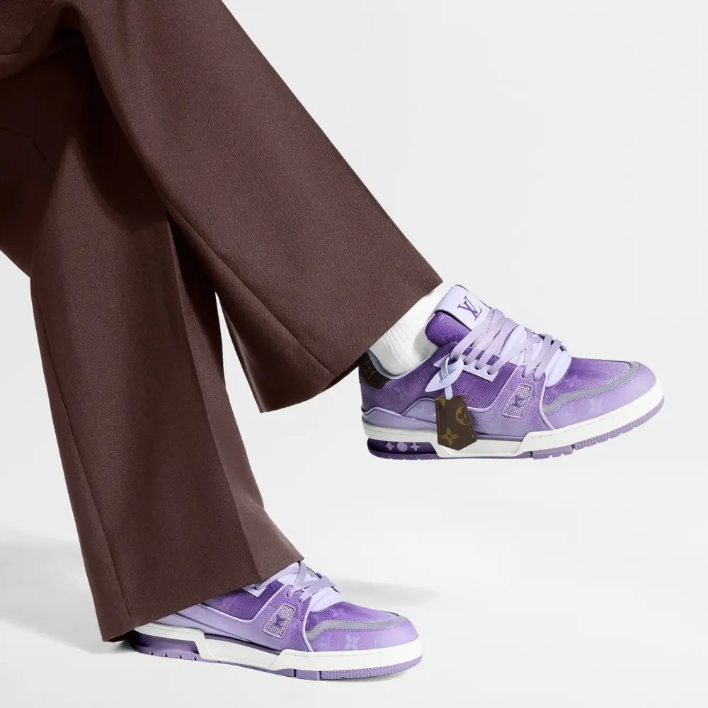Giày Louis Vuitton LV Trainer 'Purple' 1AJTQ7 - Ảnh 5