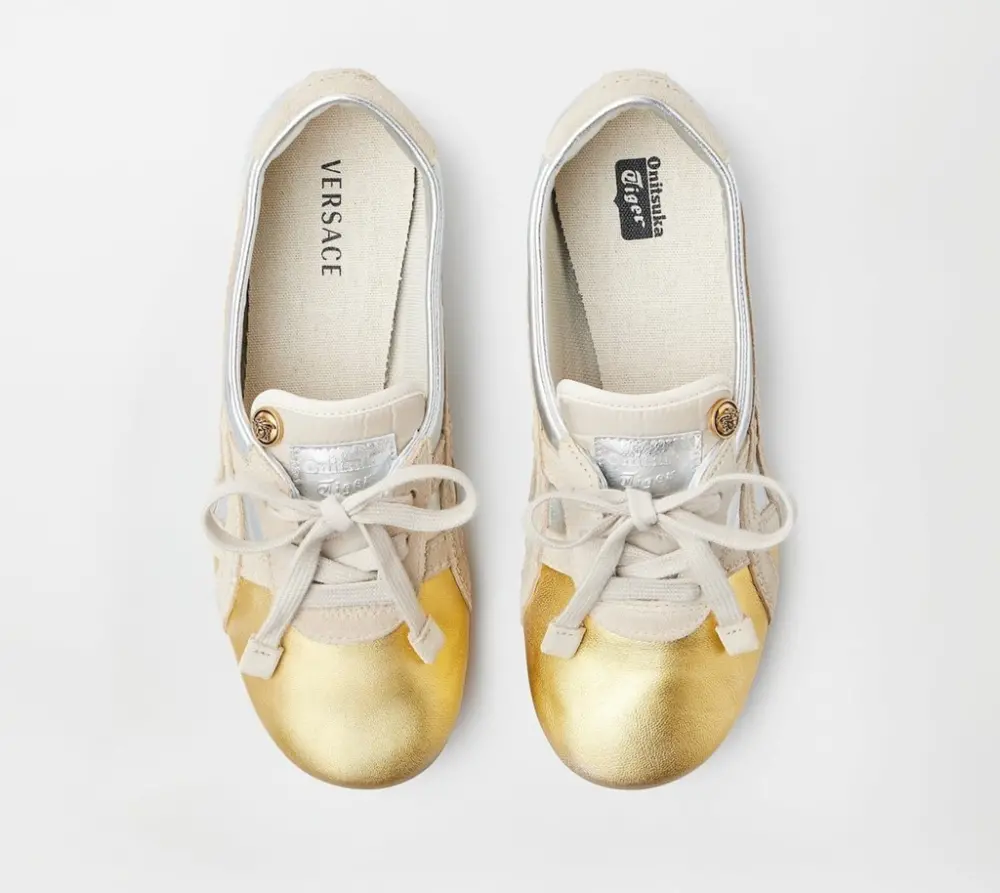 Giày Onitsuka Tiger x Versace Sakura 'Silver' 1025116-1A17738-6XD0J - Ảnh 3
