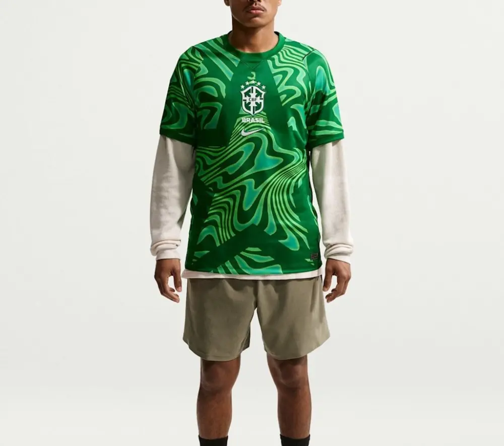 Alternative view of Áo Nike Brazil 2026 Stadium Goalkeeper ‘Green’ IB5267-302