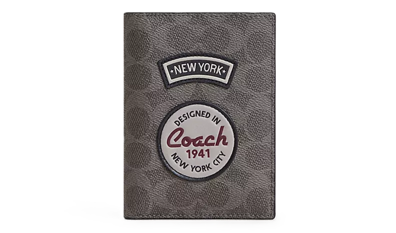 Ví Coach Passport Card Case 'Grey' CCF34-QBGRM