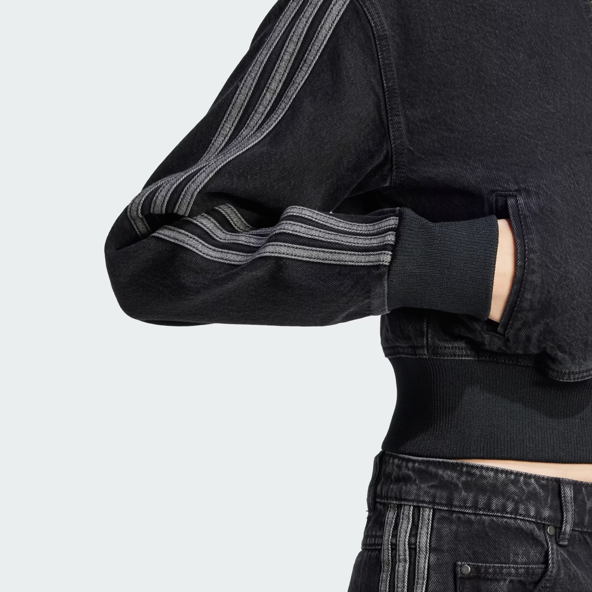 Áo adidas Track Top Denim Adicolor ‘True Black’ JD3110 - Ảnh 6