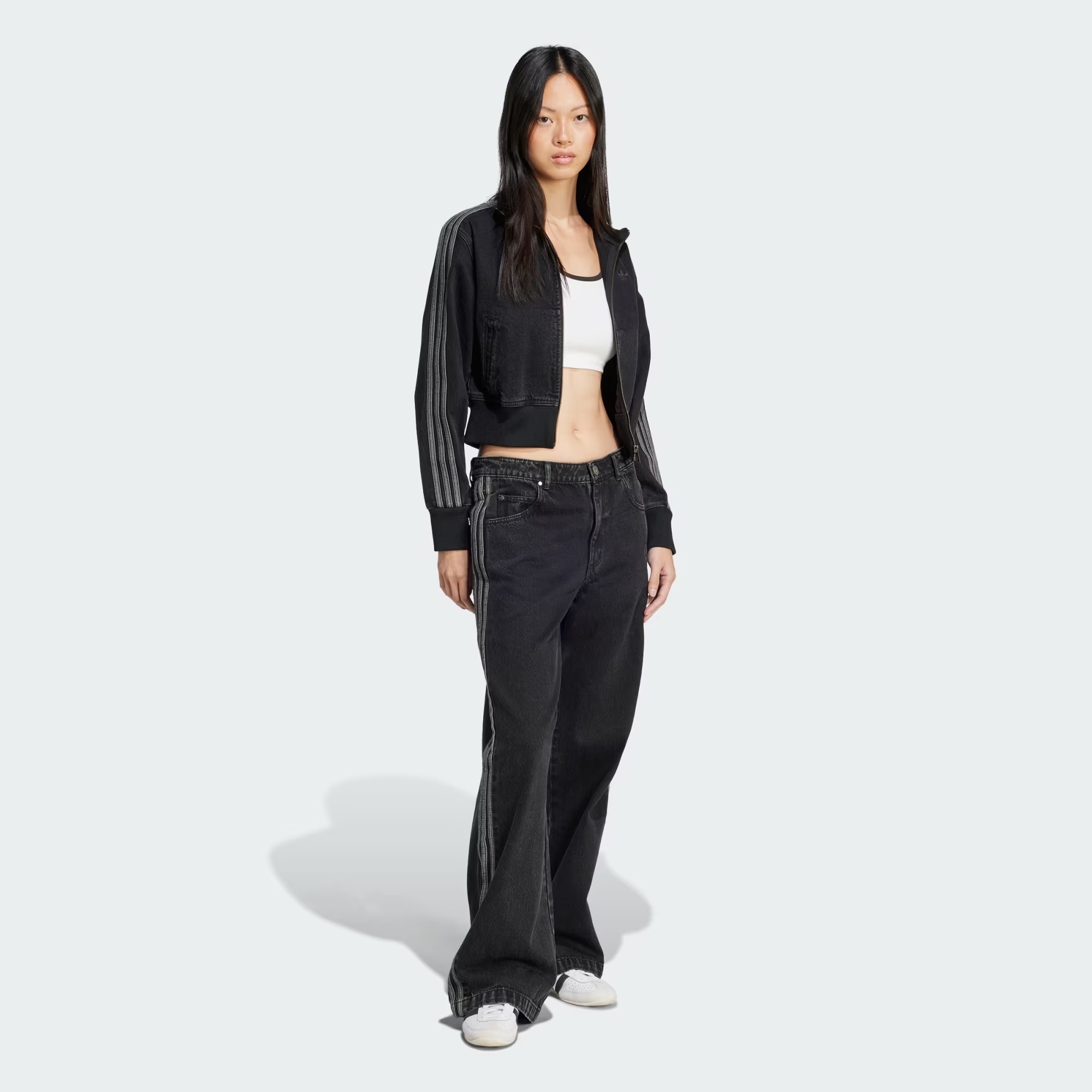 Áo adidas Track Top Denim Adicolor ‘True Black’ JD3110 - Ảnh 4