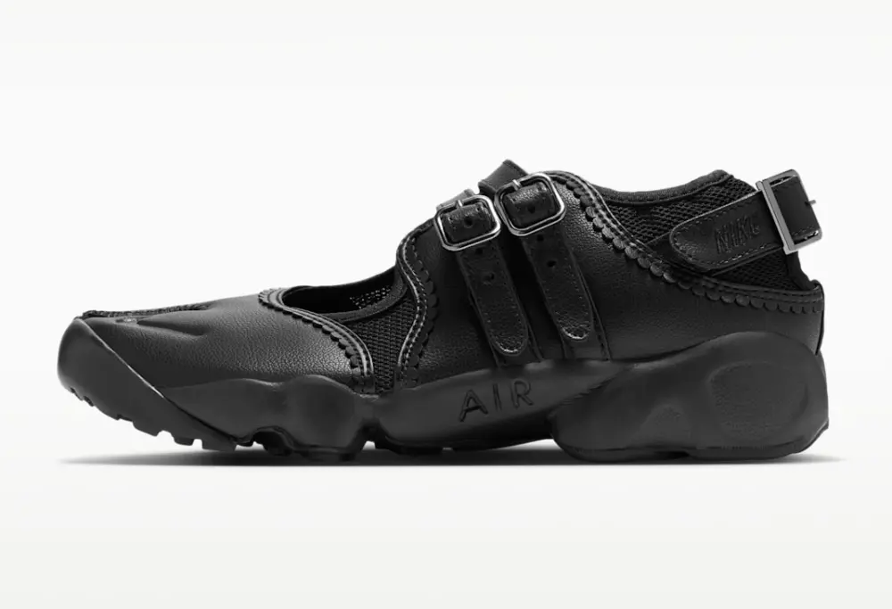 Giày Nike Air Rift ‘Triple Black Buckle Strap’ IB8881-001 - Ảnh 8
