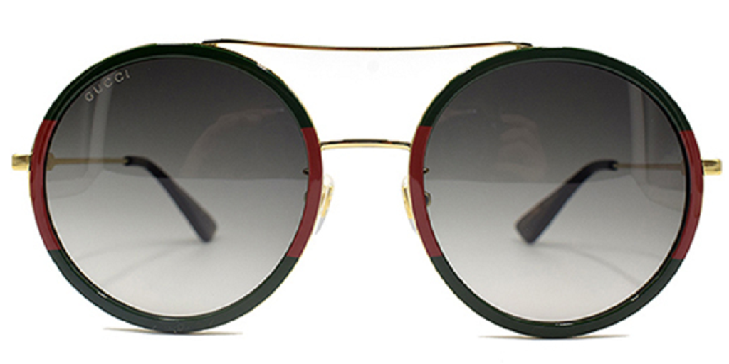 Kính Gucci Red Green Gold Oversized Round GG0061S-003
