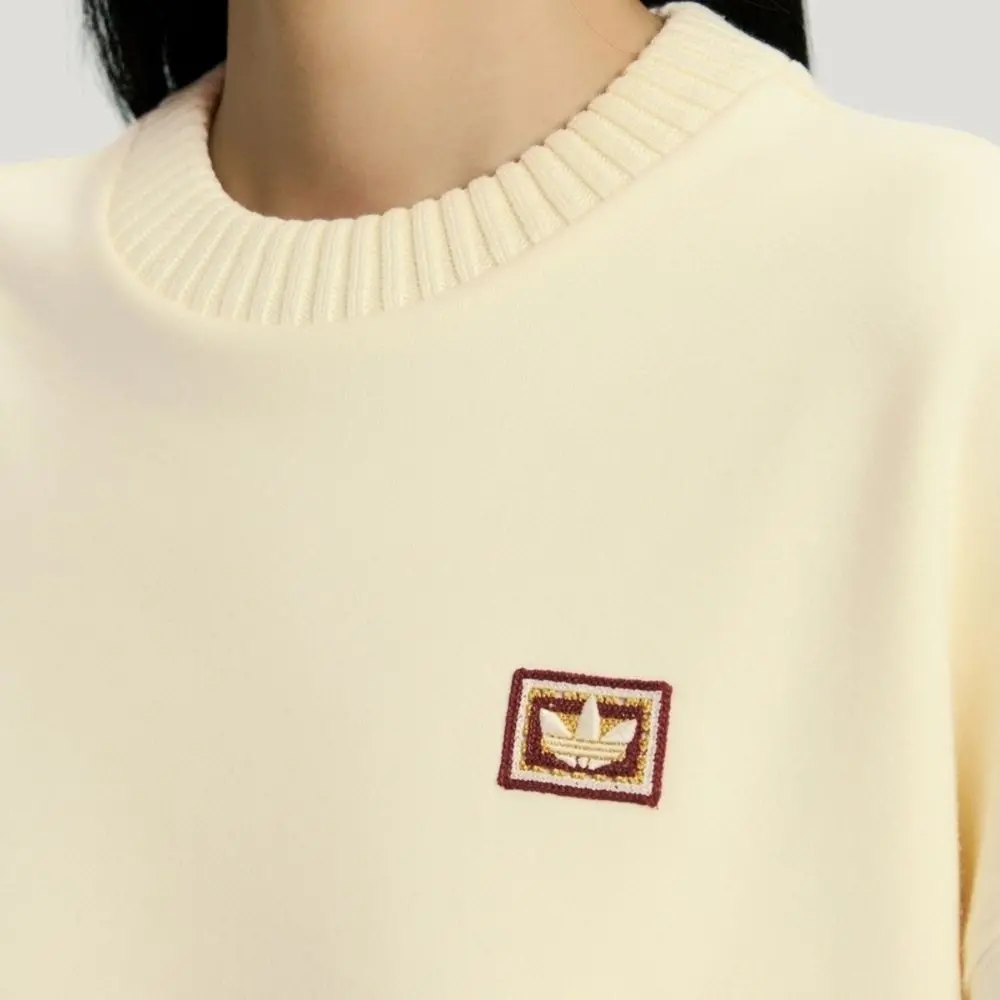 Áo Adidas Crew Long-Sleeved 'Beige' IA8930 - Ảnh 4