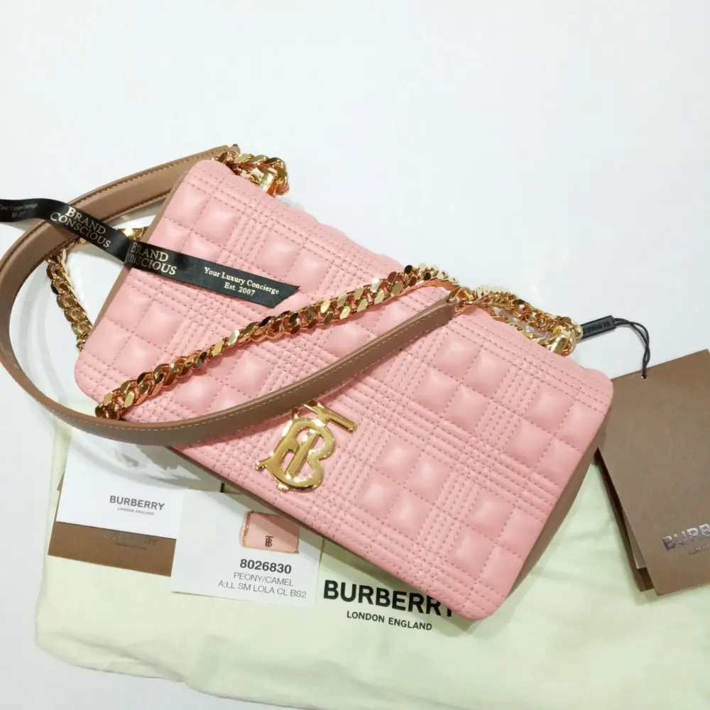 Túi Burberry Small Quilted Two-tone Lambskin Lola Shoulder Bag 'Pink' 8026830 - Ảnh 3