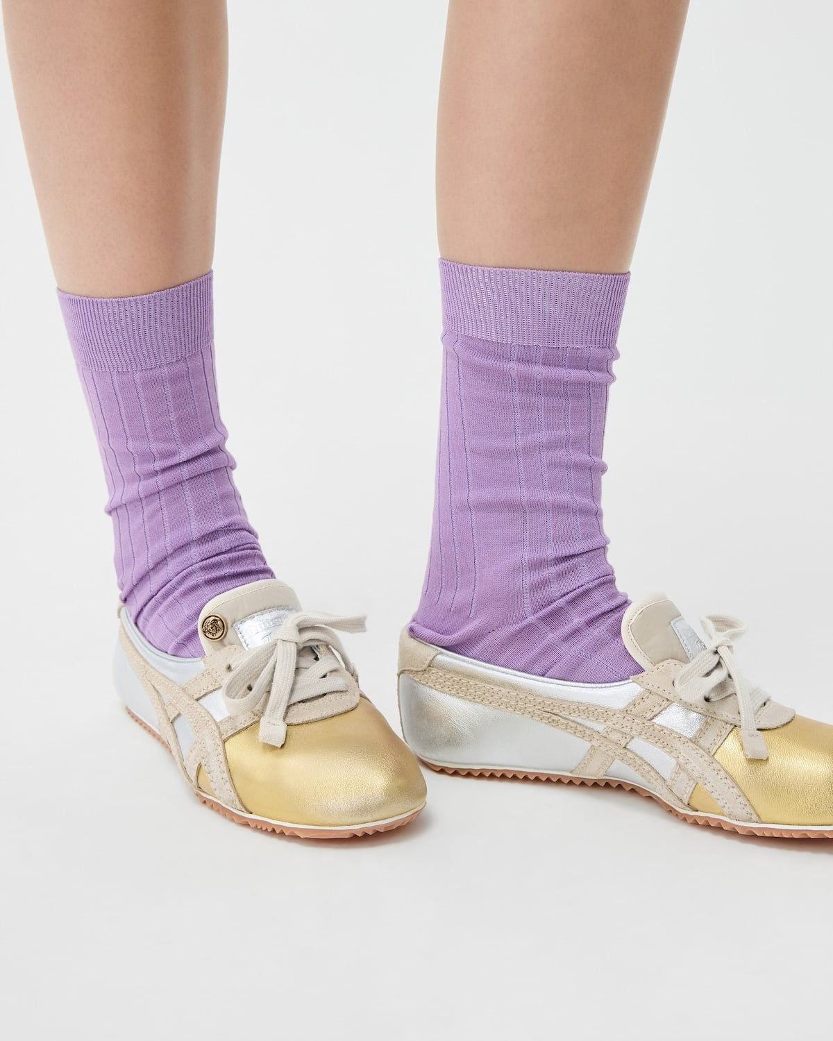 Alternative view of Giày Onitsuka Tiger x Versace Sakura 'Silver' 1025116-1A17738-6XD0J