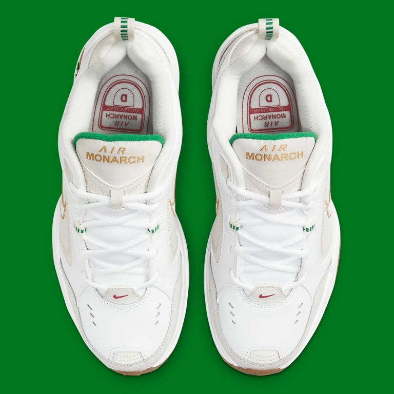 Alternative view of Giày Nike Air Monarch IV ‘White Lucky Green Gold’ 415445-103
