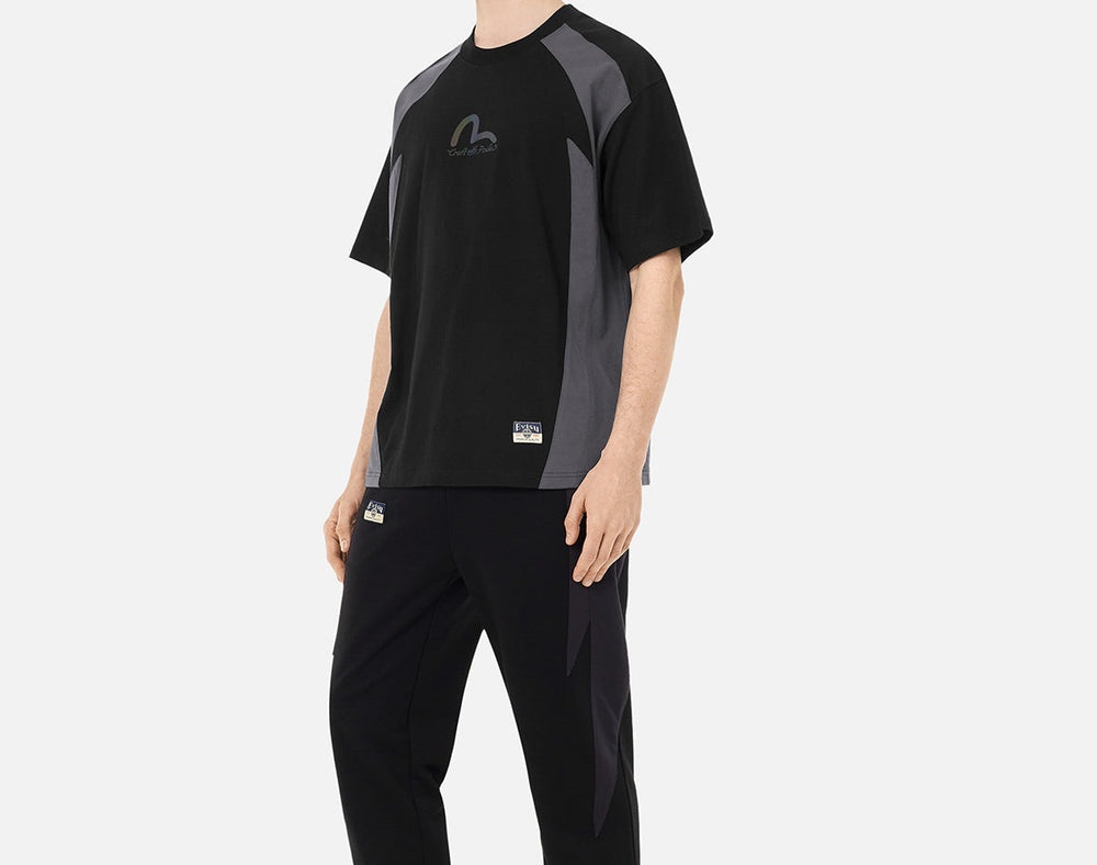 Alternative view of Áo Evisu Panel Blocking With Colorful Logo ‘Black’ 2ESHTM5TS1171LFCT