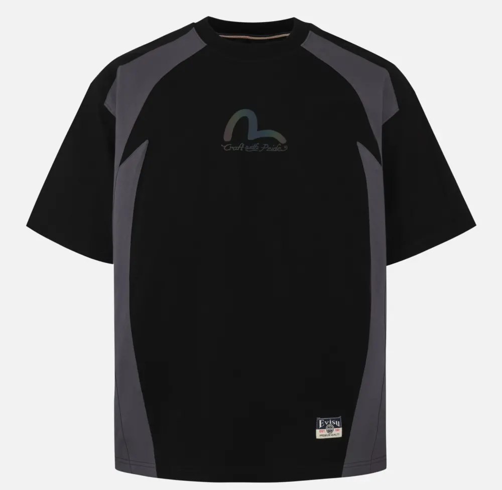 Áo Evisu Panel Blocking With Colorful Logo ‘Black’ 2ESHTM5TS1171LFCT - Ảnh 3