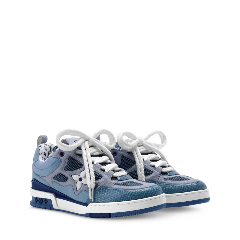 Giày Louis Vuitton LV Skate Trainers 'Blue' 1AJ537 - Ảnh 4
