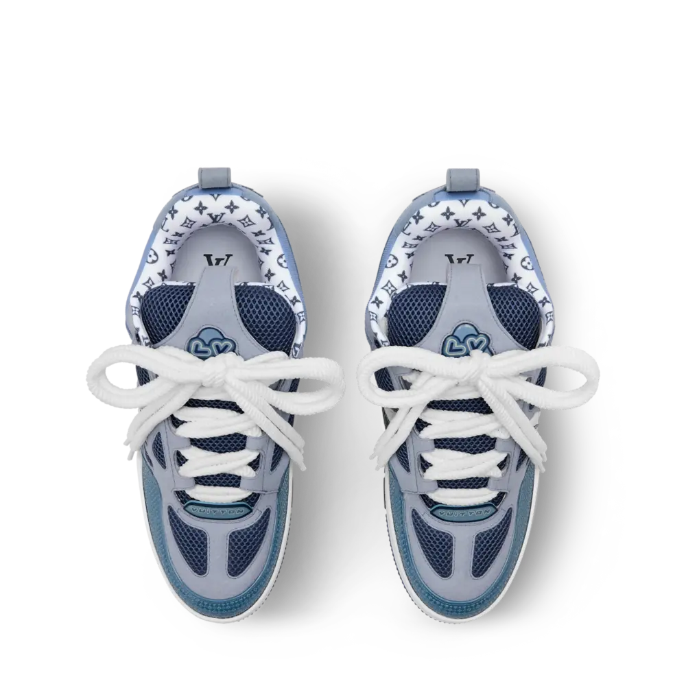 Giày Louis Vuitton LV Skate Trainers 'Blue' 1AJ537 - Ảnh 5