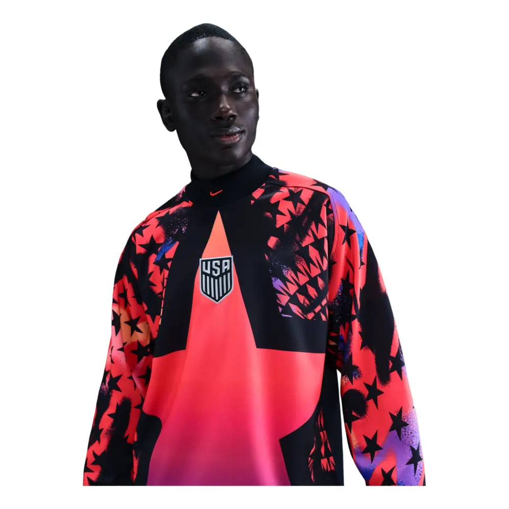 Áo Nike USA Goalkeeper Jersey ‘Black Bright Crimson’ IO0786-010 - Ảnh 4