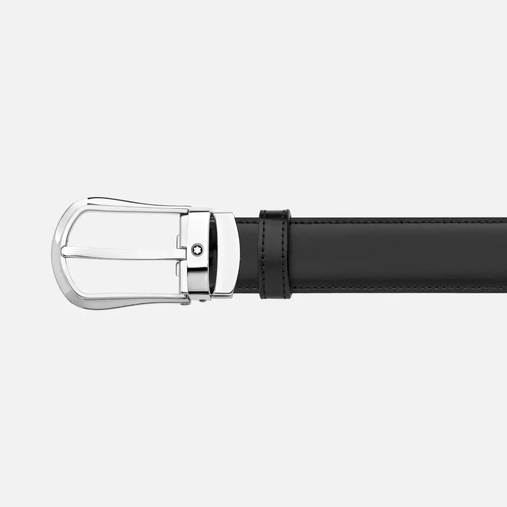 Thắt Lưng MontBlanc Reversible Leather Belt 'Black' MB118425 - Ảnh 3