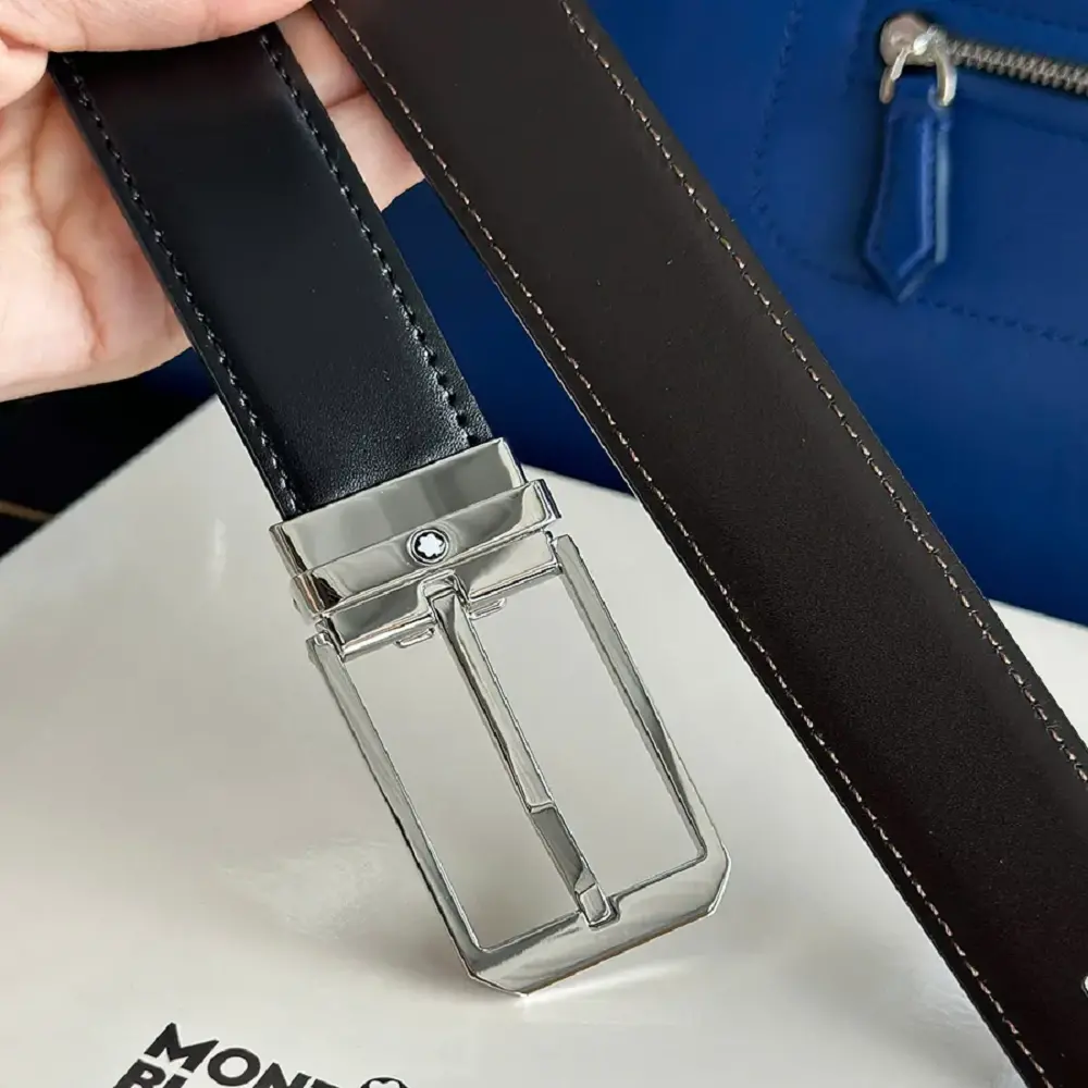 Thắt Lưng MontBlanc Reversible Leather ‘Black’ MB118914 - Ảnh 3