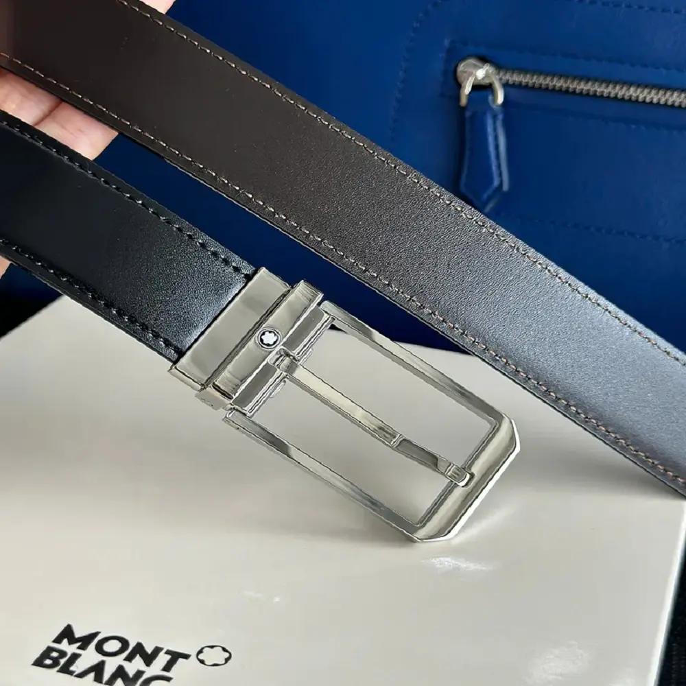 Thắt Lưng MontBlanc Reversible Leather ‘Black’ MB118914 - Ảnh 4