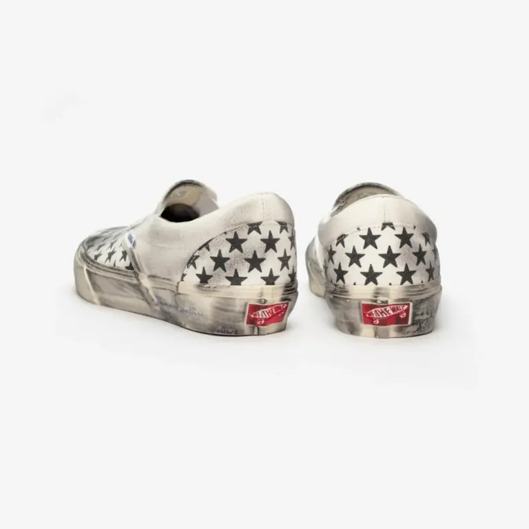 Giày Vans Vault x Bianca Chandon Classic Slip-On LX Stressed ‘Black White’ VN0A3QXYBA21 - Ảnh 3