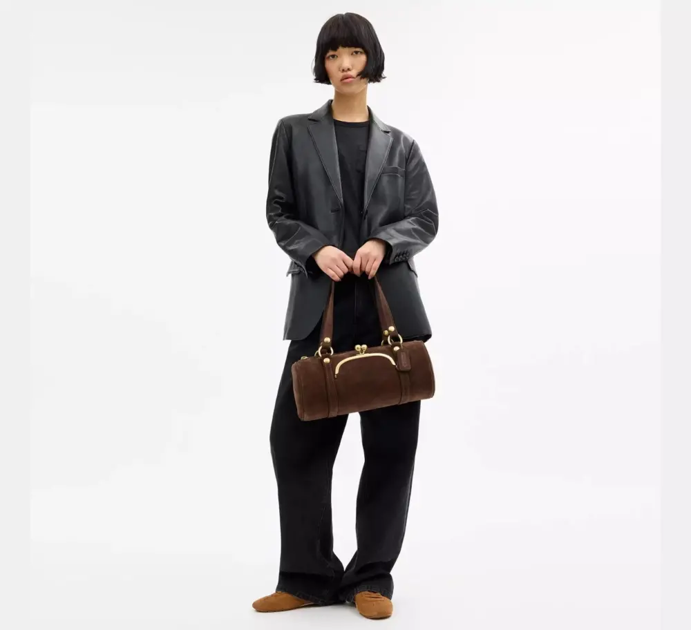 Túi Coach Kisslock Barrel Bag 'Dark Chocolate' CDZ16-B4Z5D - Ảnh 5