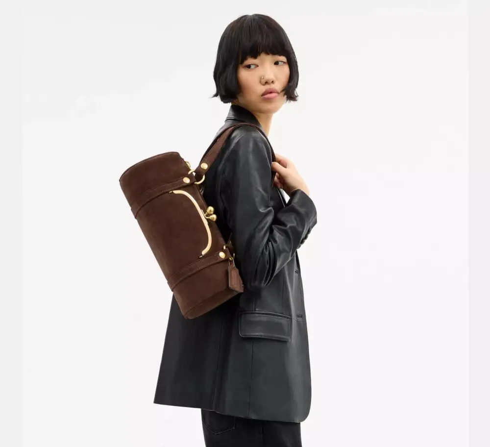 Túi Coach Kisslock Barrel Bag 'Dark Chocolate' CDZ16-B4Z5D - Ảnh 6