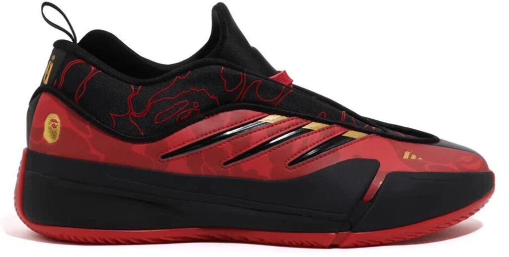 Giày Adidas Dame 9 x A Bathing Ape BAPE 'Red' IH0786