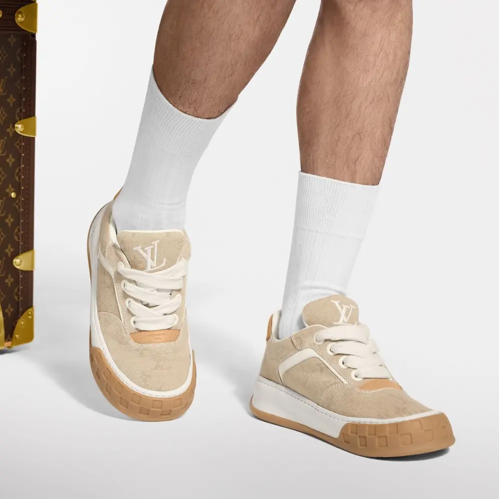 Giày Louis Vuitton LV Tilted Trainers 'Beige' 1AJW74 - Ảnh 5