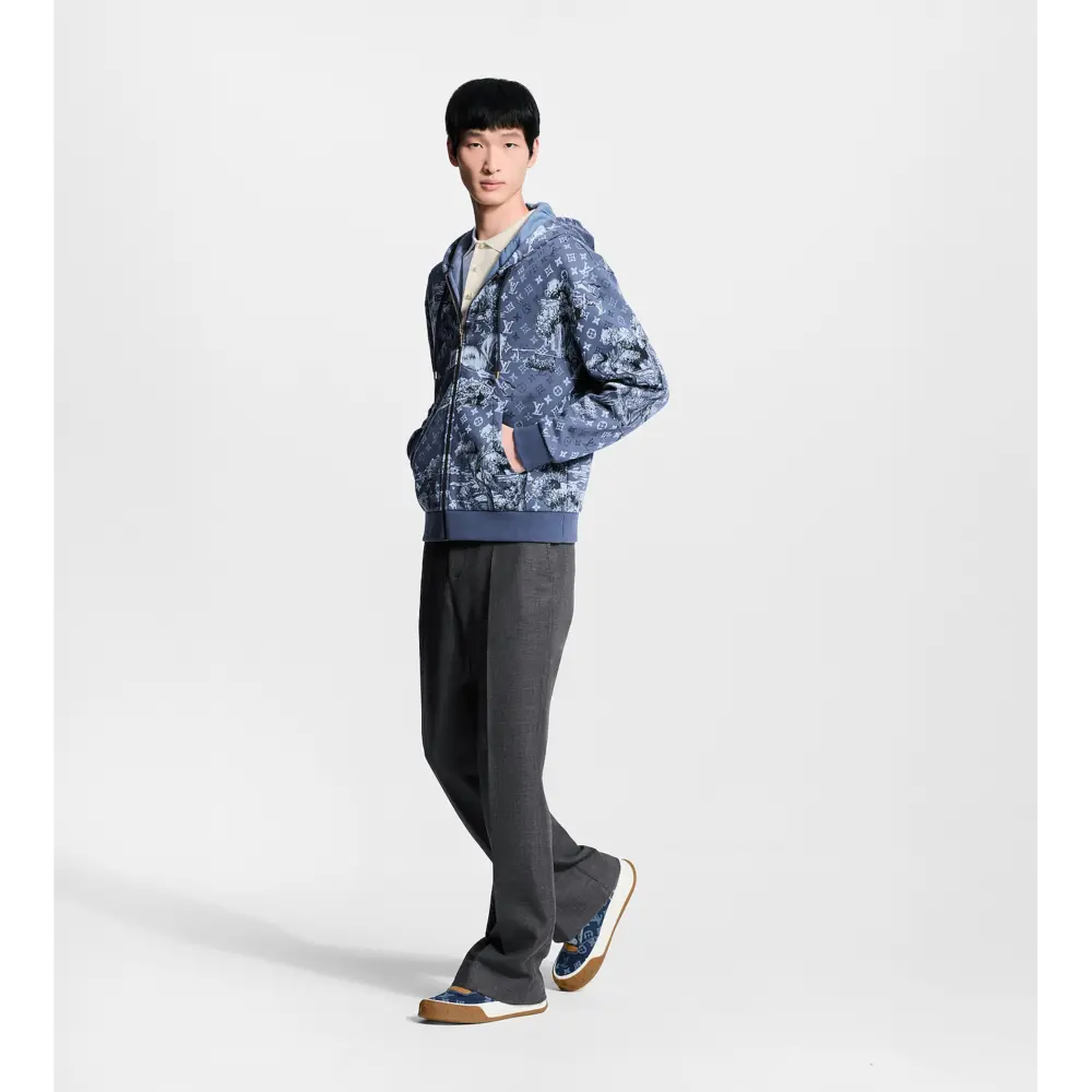 Giày Louis Vuitton LV Tilted Trainers 'Blue' 1AJCWD - Ảnh 5