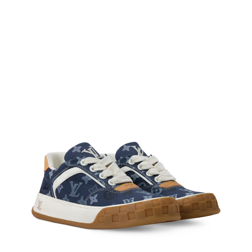 Giày Louis Vuitton LV Tilted Trainers 'Blue' 1AJCWD - Ảnh 3