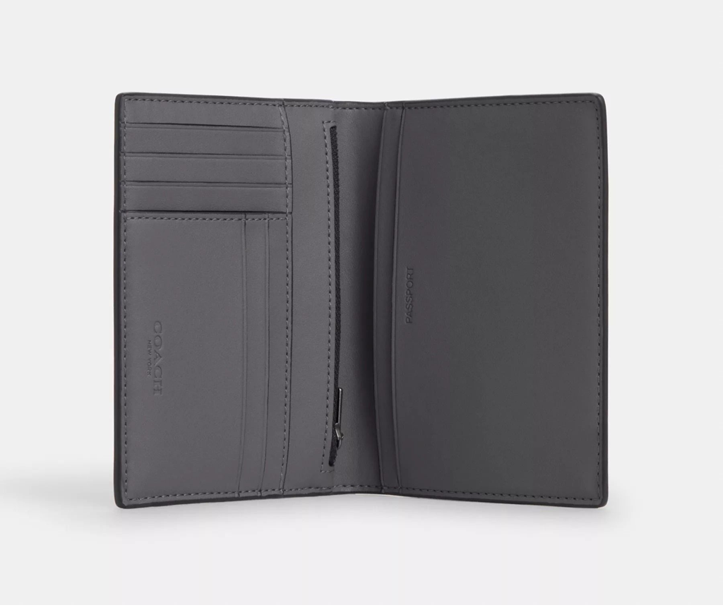Alternative view of Ví Coach Passport Card Case 'Grey' CCF34-QBGRM