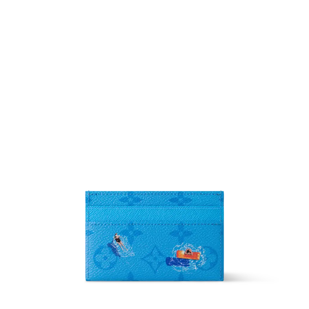 Ví Louis Vuitton Double Card Holder 'Blue Lagoon' M14862 - Ảnh 5