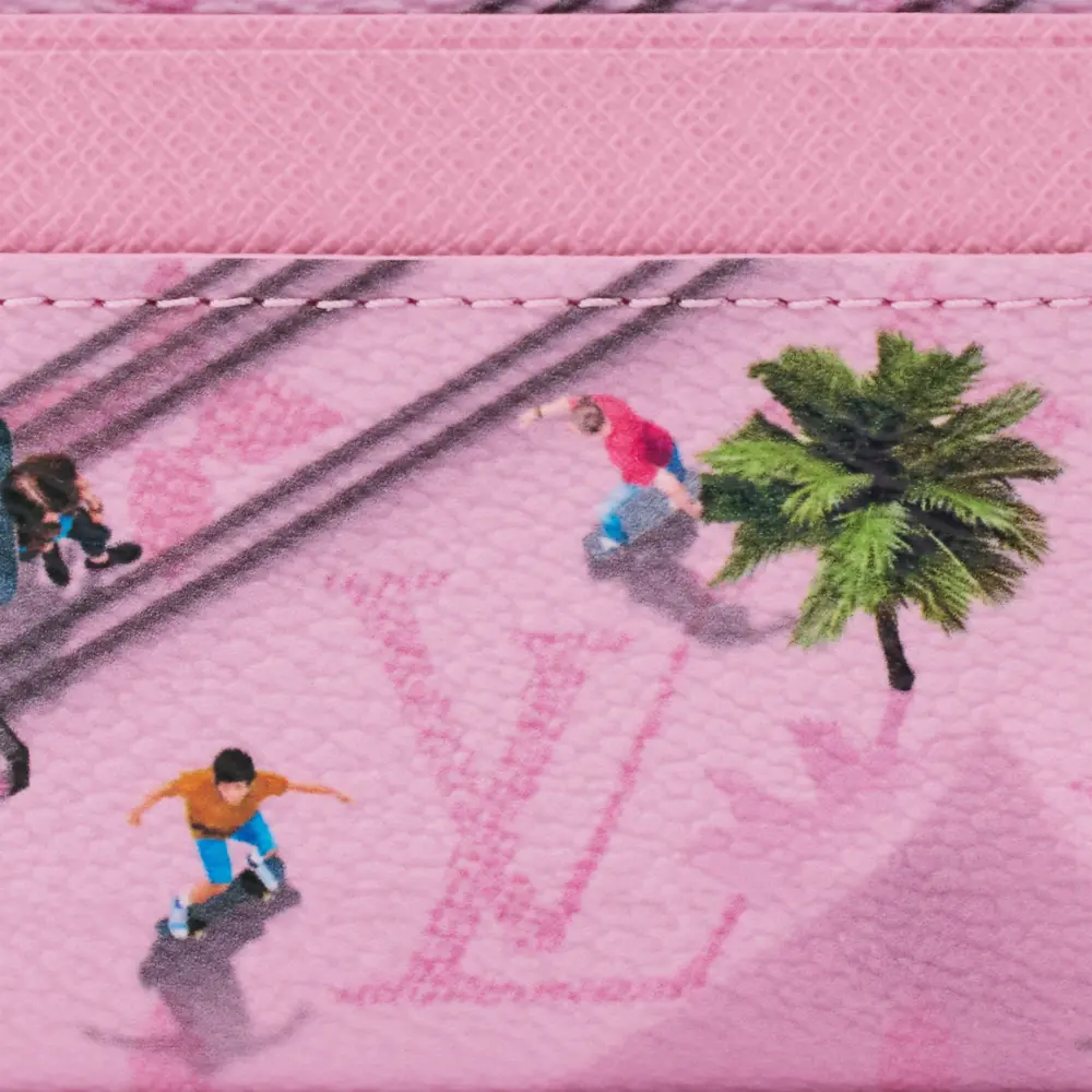 Ví Louis Vuitton Double Card Holder 'Pink' M26803 - Ảnh 4