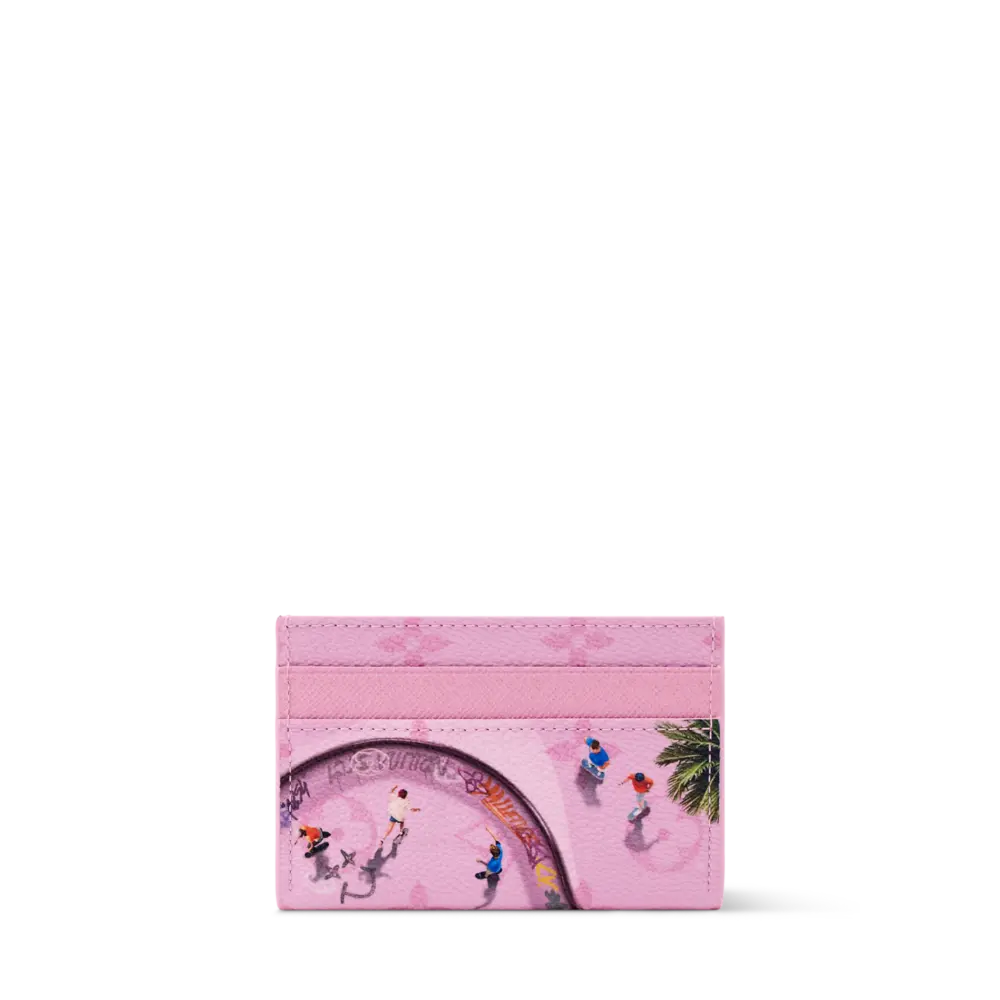 Ví Louis Vuitton Double Card Holder 'Pink' M26803 - Ảnh 5