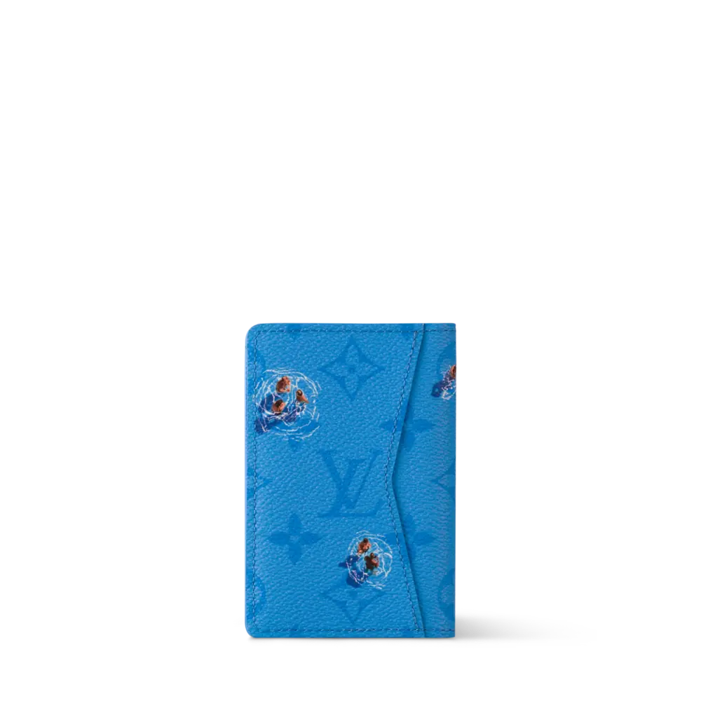Ví Louis Vuitton Pocket Organiser 'Blue Lagoon' M14881 - Ảnh 5