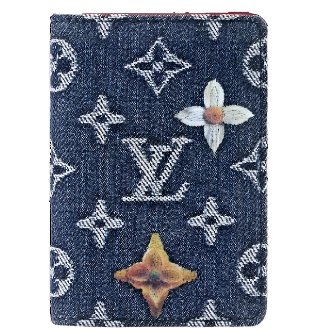 Ví Louis Vuitton Pocket Organiser 'Blue' M27560
