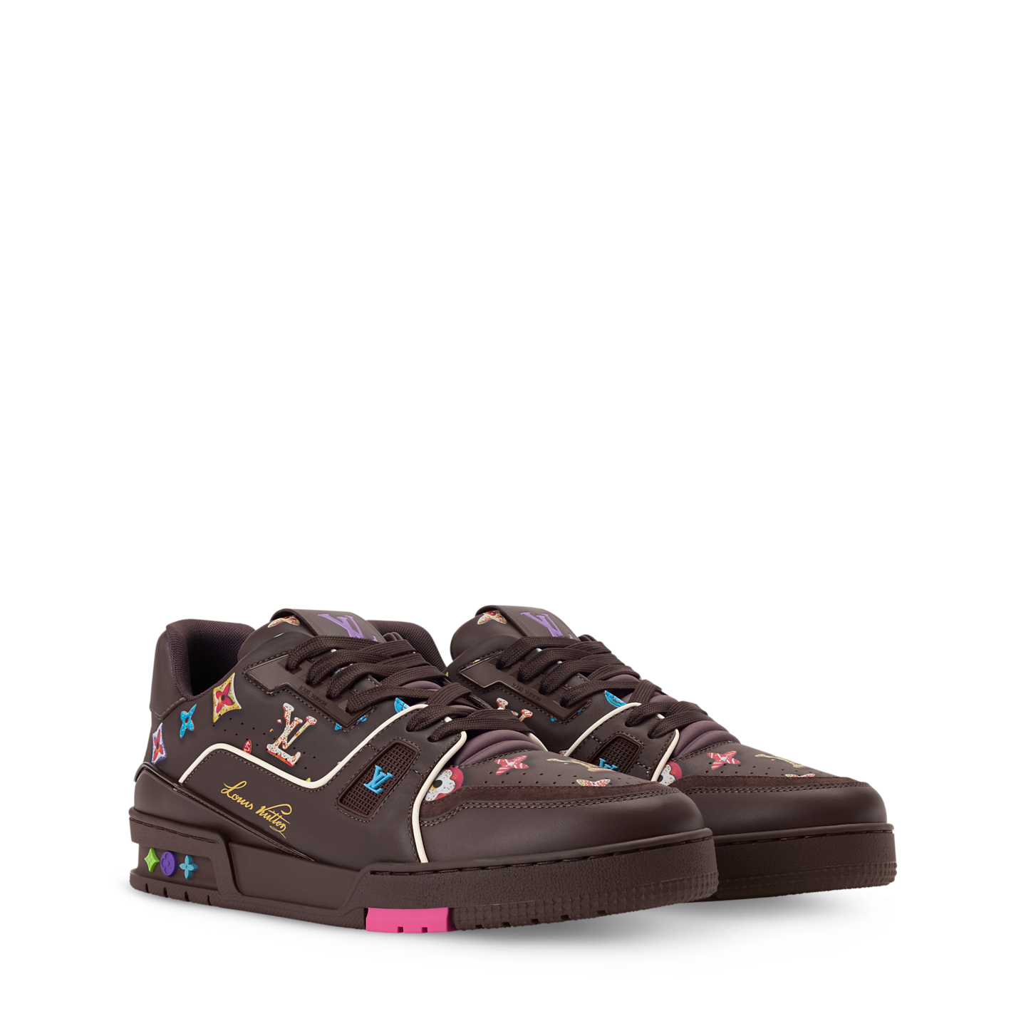 Alternative view of Giày Louis Vuitton LV Trainer 'Brown' 1AJWFO