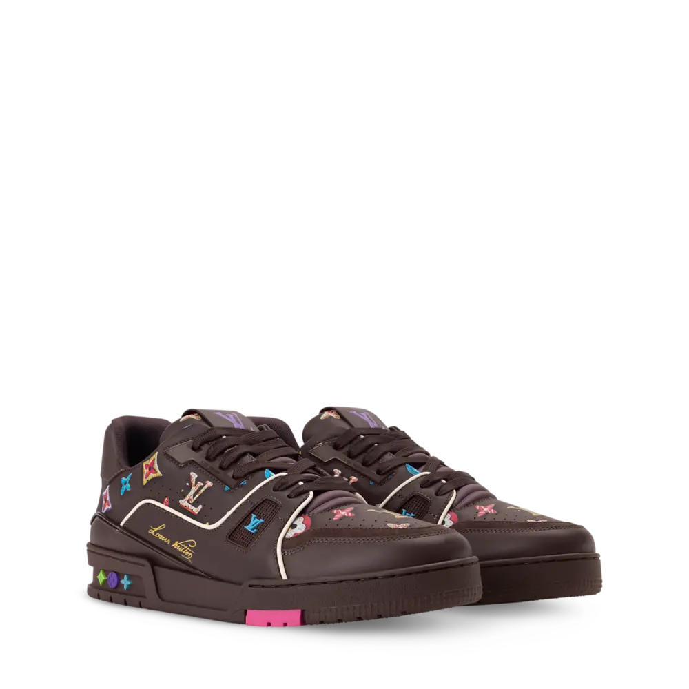 Alternative view of Giày Louis Vuitton LV Trainer 'Brown' 1AJWFO
