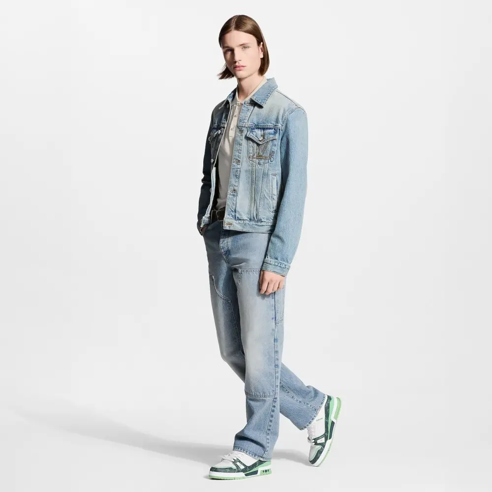 Giày Louis Vuitton LV Trainer 'Green' 1AJQM1 - Ảnh 3