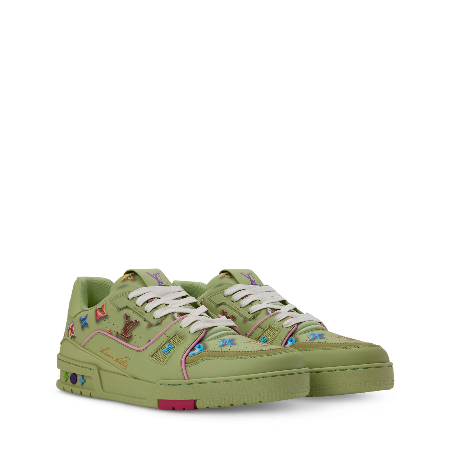 Alternative view of Giày Louis Vuitton LV Trainer 'Green' 1AJWEI