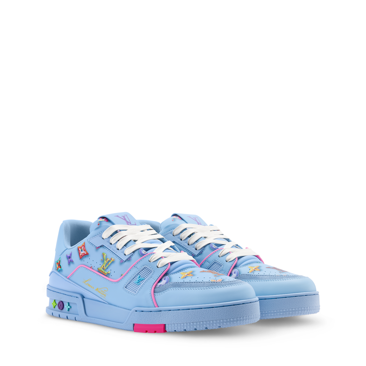 Alternative view of Giày Louis Vuitton LV Trainer 'Blue' 1AJWF4